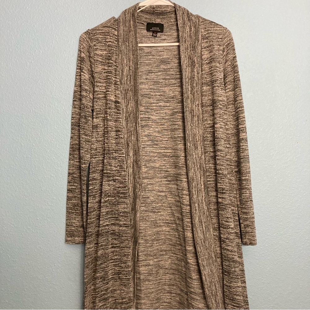 Active Long Cardigan - Grey Heathered - Medium